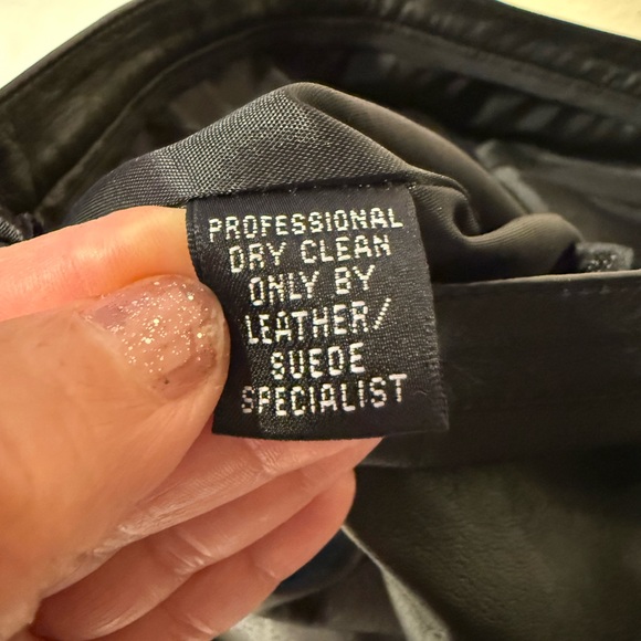 Ellen Tracy Black A-Line Maxi Skirt Cocktail 100% Leather - Picture 5 of 13